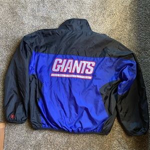 NY GIANTS reversible jacket. Vintage logo. Nylon/Fleece